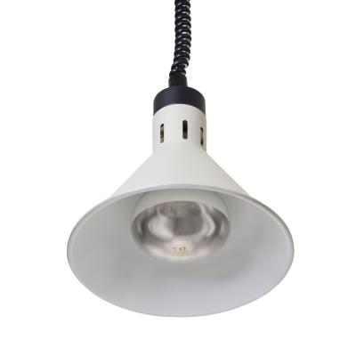 Závěsná výhřevná lampa s nastavitelnou výškou, kuželová, HENDI, Bílá, 230V/250W, ⌀275x(H)250mm | 273937
